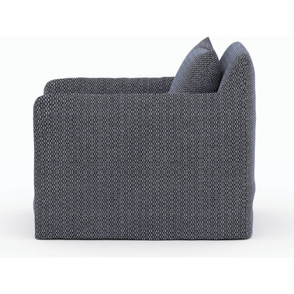 Dade Outdoor Swivel Chair by Four Hands. Made from 100% olefin, aluminum in a modern style.