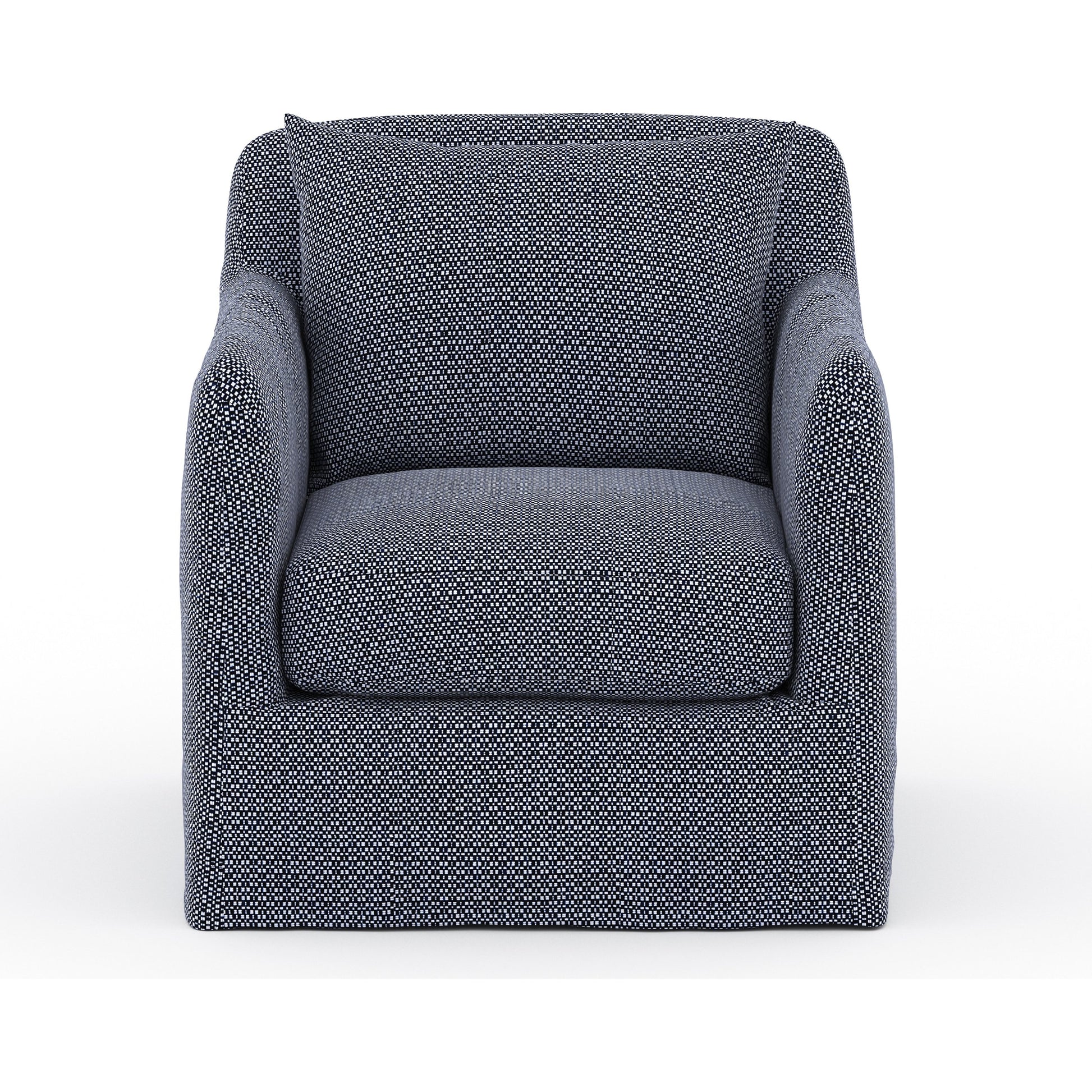 Dade Outdoor Swivel Chair by Four Hands. Made from 100% olefin, aluminum in a modern style.