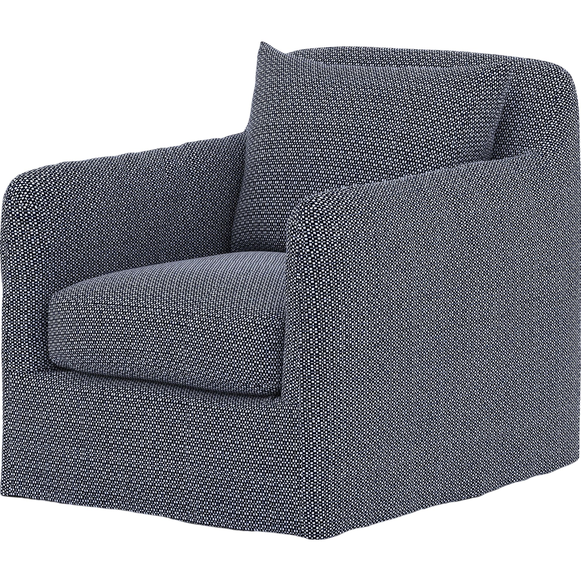 Dade Outdoor Swivel Chair by Four Hands. Made from 100% olefin, aluminum in a modern style.