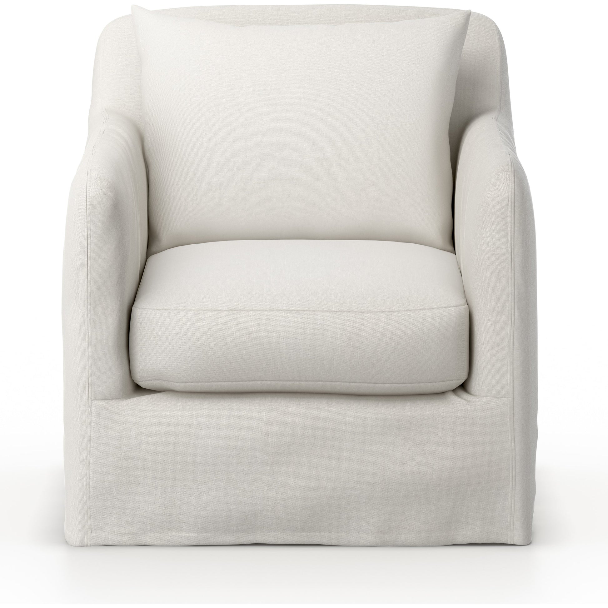 Dade Outdoor Swivel Chair by Four Hands. Made from 100% olefin, aluminum in a modern style.