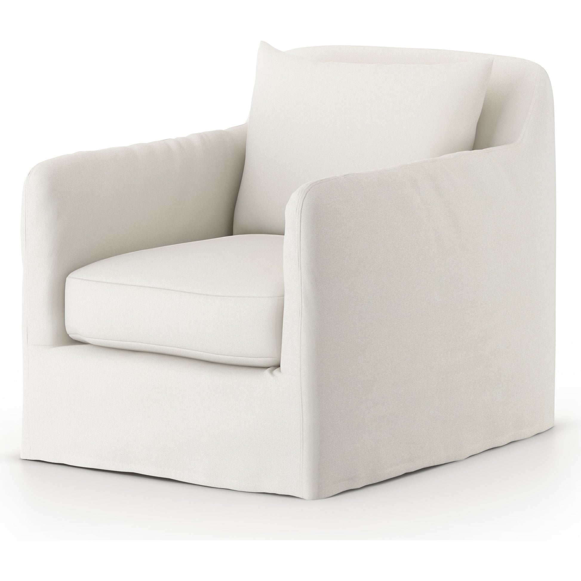 Dade Outdoor Swivel Chair by Four Hands. Made from 100% olefin, aluminum in a modern style.