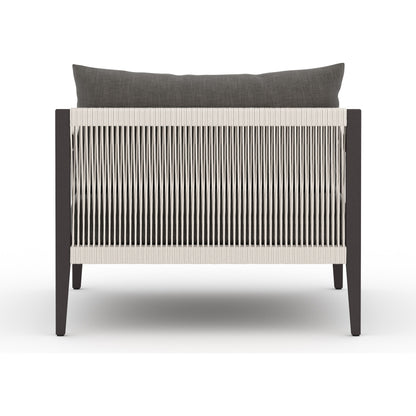 Sherwood Outdoor Chair, Bronze by Four Hands in bronze. Made from 100% olefin, aluminum, 100% polypropylene in a modern style.