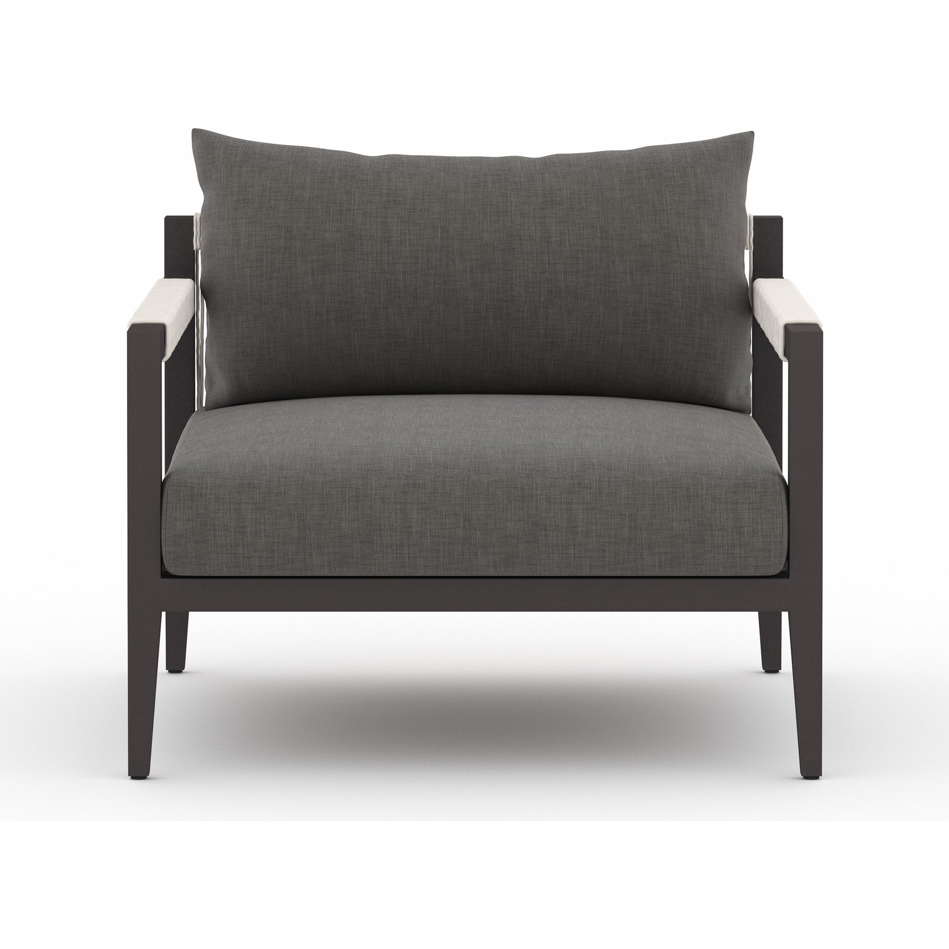 Sherwood Outdoor Chair, Bronze by Four Hands in bronze. Made from 100% olefin, aluminum, 100% polypropylene in a modern style.