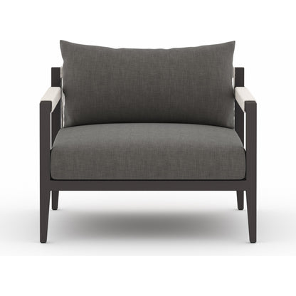 Sherwood Outdoor Chair, Bronze by Four Hands in bronze. Made from 100% olefin, aluminum, 100% polypropylene in a modern style.