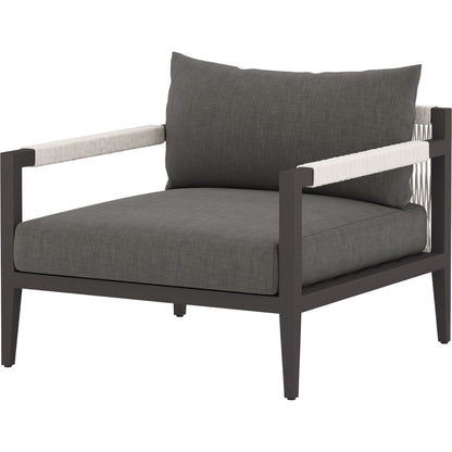 Sherwood Outdoor Chair, Bronze by Four Hands in bronze. Made from 100% olefin, aluminum, 100% polypropylene in a modern style.