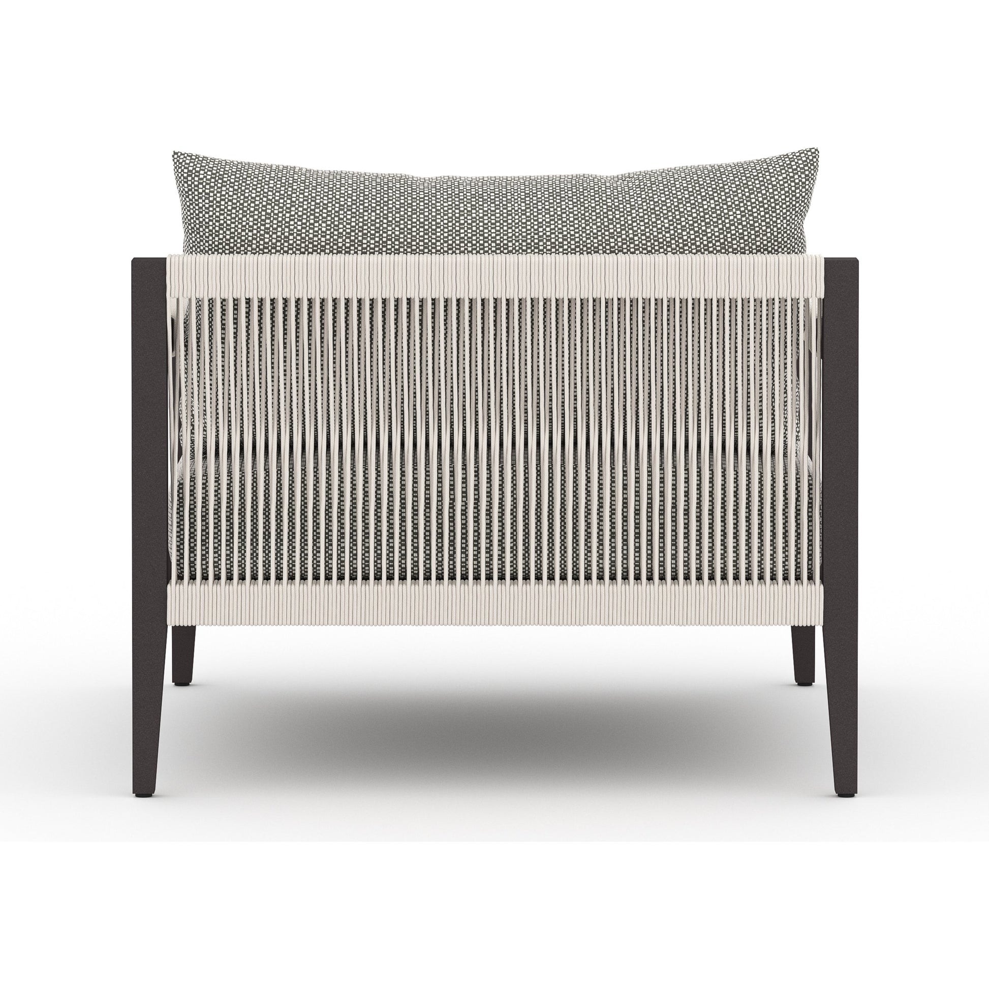 Sherwood Outdoor Chair, Bronze by Four Hands in bronze. Made from 100% olefin, aluminum, 100% polypropylene in a modern style.