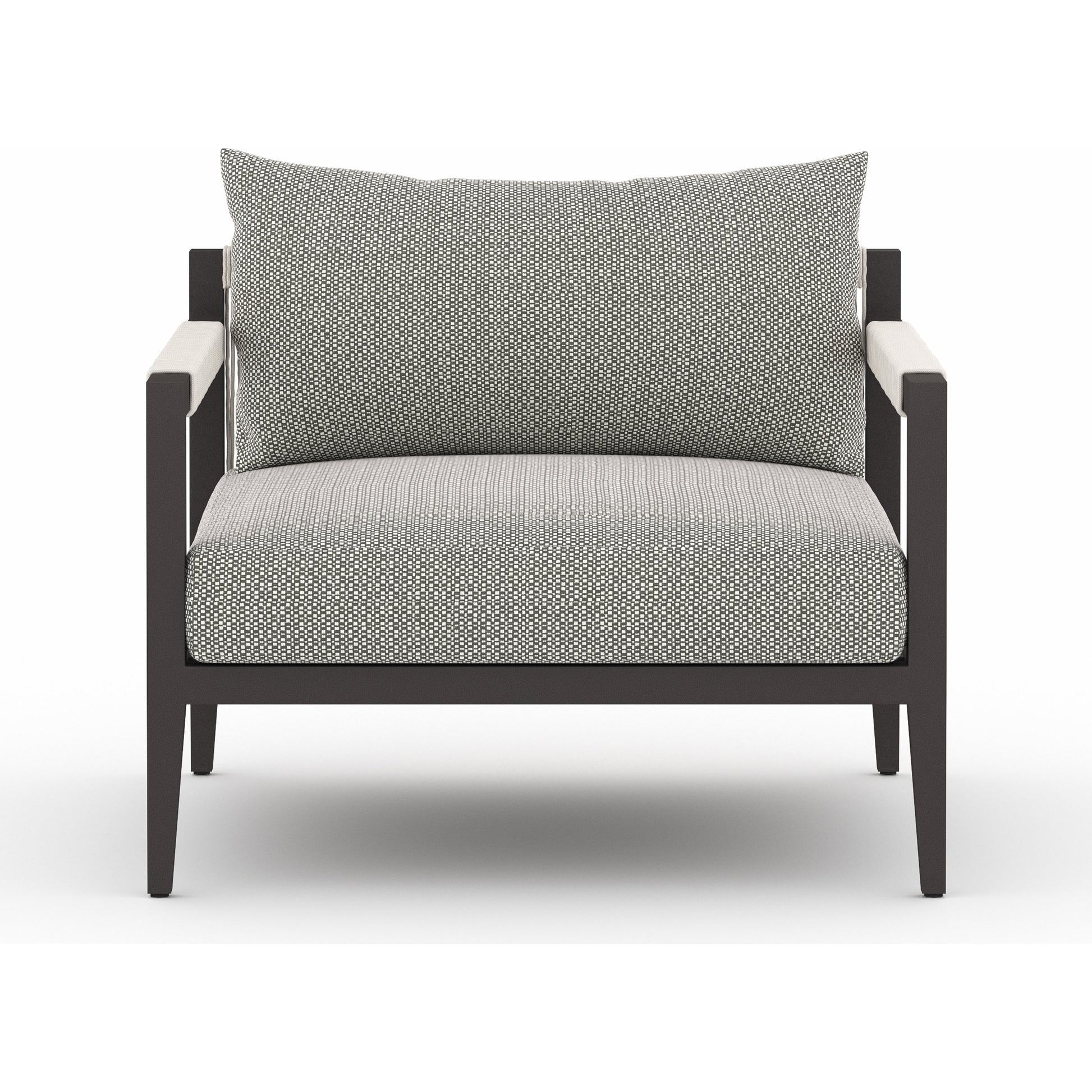 Sherwood Outdoor Chair, Bronze by Four Hands in bronze. Made from 100% olefin, aluminum, 100% polypropylene in a modern style.