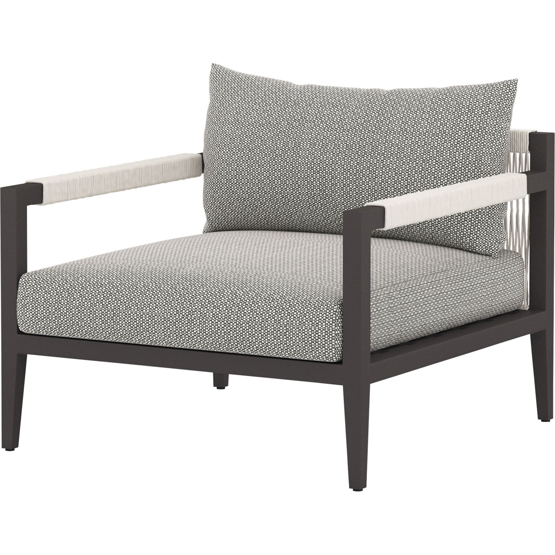 Sherwood Outdoor Chair, Bronze by Four Hands in bronze. Made from 100% olefin, aluminum, 100% polypropylene in a modern style.