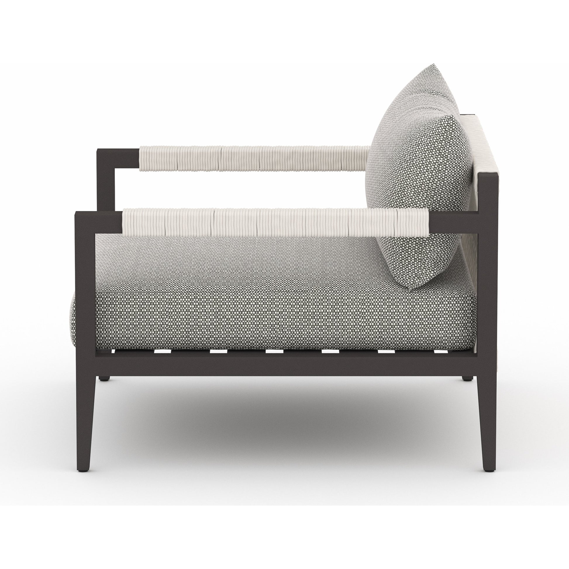Sherwood Outdoor Chair, Bronze by Four Hands in bronze. Made from 100% olefin, aluminum, 100% polypropylene in a modern style.
