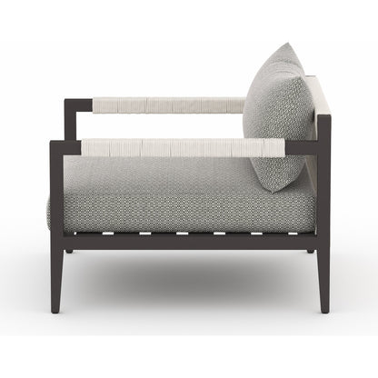 Sherwood Outdoor Chair, Bronze by Four Hands in bronze. Made from 100% olefin, aluminum, 100% polypropylene in a modern style.