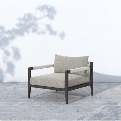 Sherwood Outdoor Chair, Bronze by Four Hands in bronze. Made from 100% olefin, aluminum, 100% polypropylene in a modern style.