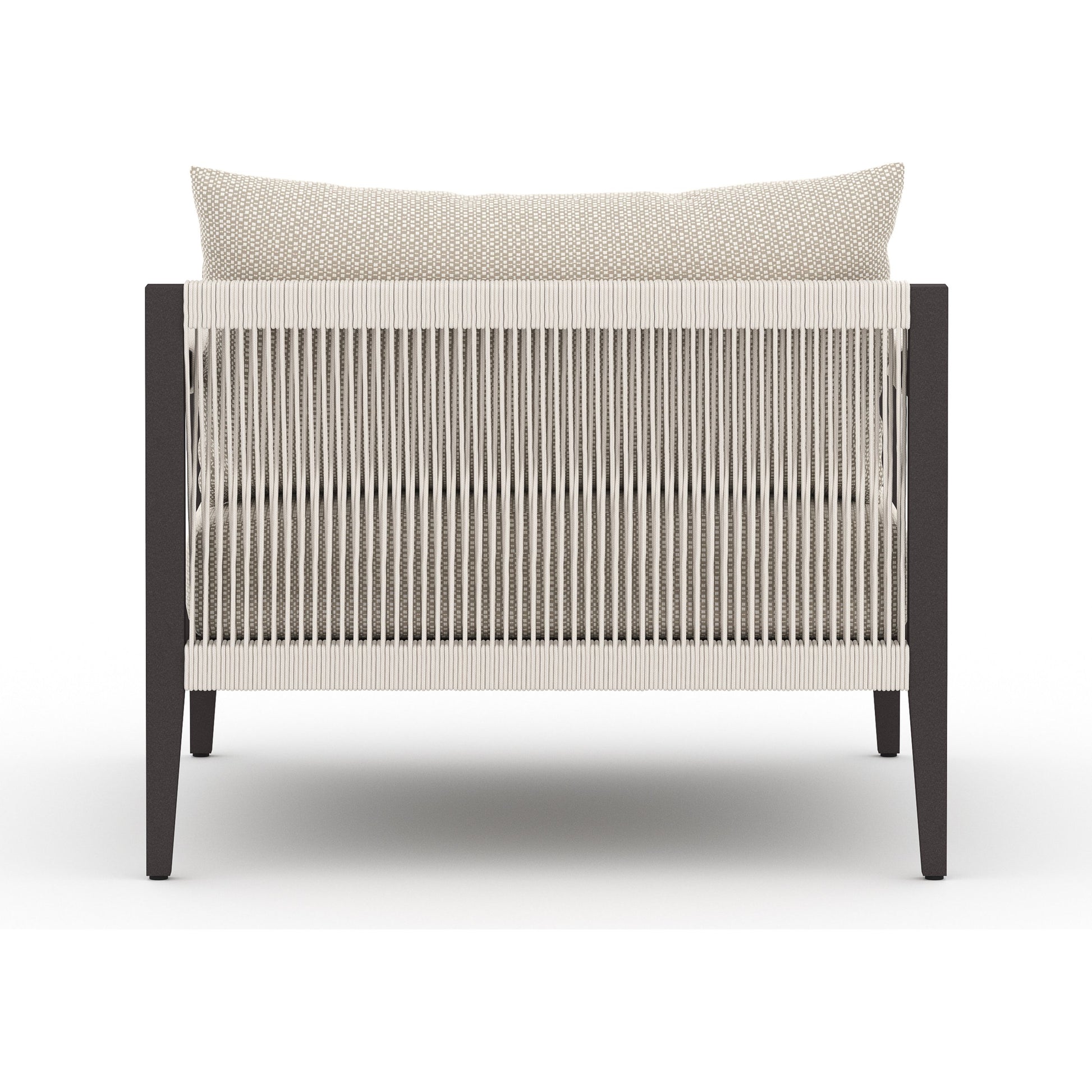 Sherwood Outdoor Chair, Bronze by Four Hands in bronze. Made from 100% olefin, aluminum, 100% polypropylene in a modern style.