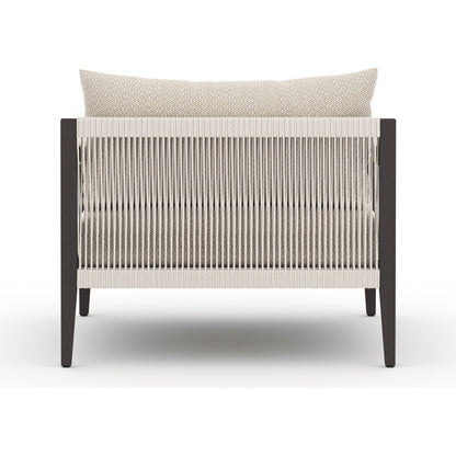 Sherwood Outdoor Chair, Bronze by Four Hands in bronze. Made from 100% olefin, aluminum, 100% polypropylene in a modern style.
