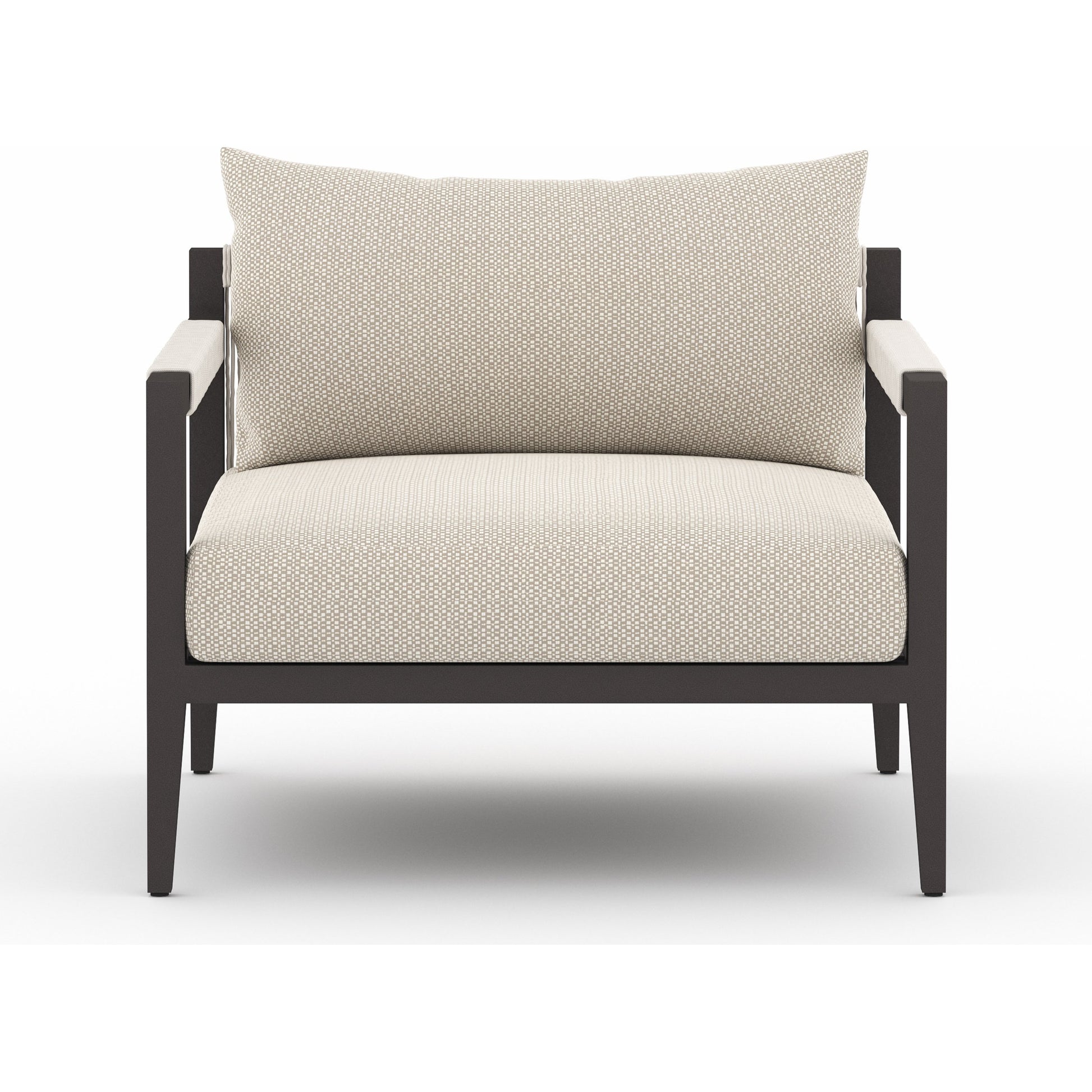 Sherwood Outdoor Chair, Bronze by Four Hands in bronze. Made from 100% olefin, aluminum, 100% polypropylene in a modern style.