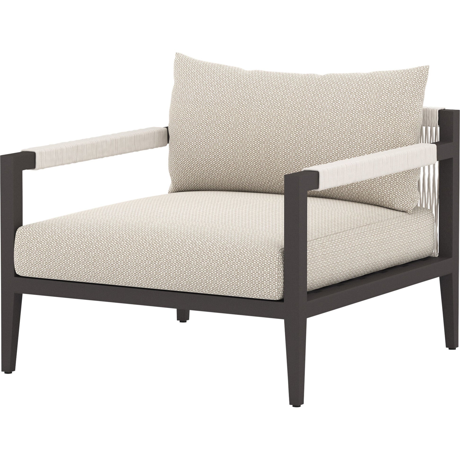 Sherwood Outdoor Chair, Bronze by Four Hands in bronze. Made from 100% olefin, aluminum, 100% polypropylene in a modern style.