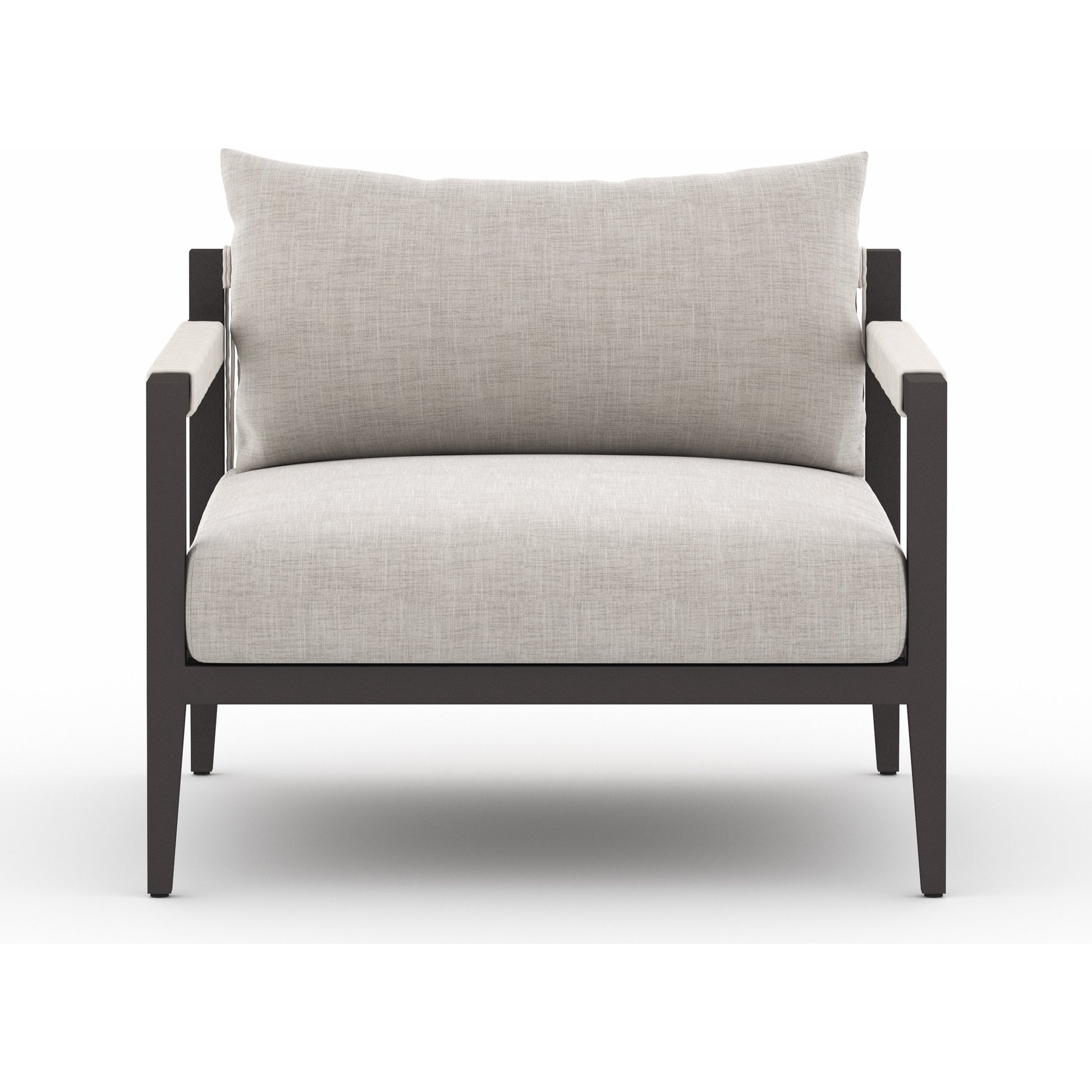 Sherwood Outdoor Chair, Bronze by Four Hands in bronze. Made from 100% olefin, aluminum, 100% polypropylene in a modern style.