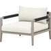 Sherwood Outdoor Chair, Weathered Grey by Four Hands. Made from 100% olefin, solid fsc®-certified teak, 100% polypropylene in a coastal style.