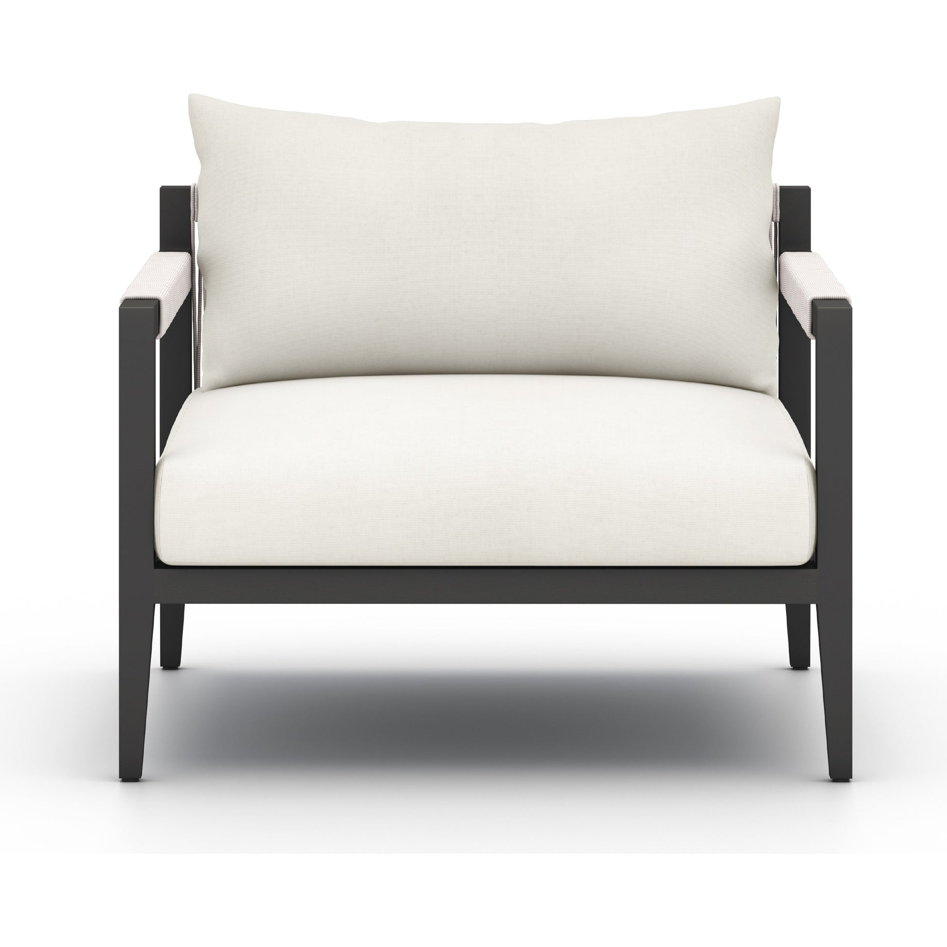 Sherwood Outdoor Chair, Bronze by Four Hands in bronze. Made from 100% olefin, aluminum, 100% polypropylene in a modern style.