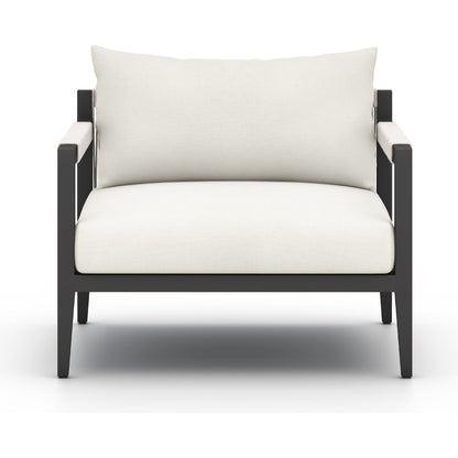 Sherwood Outdoor Chair, Bronze by Four Hands in bronze. Made from 100% olefin, aluminum, 100% polypropylene in a modern style.
