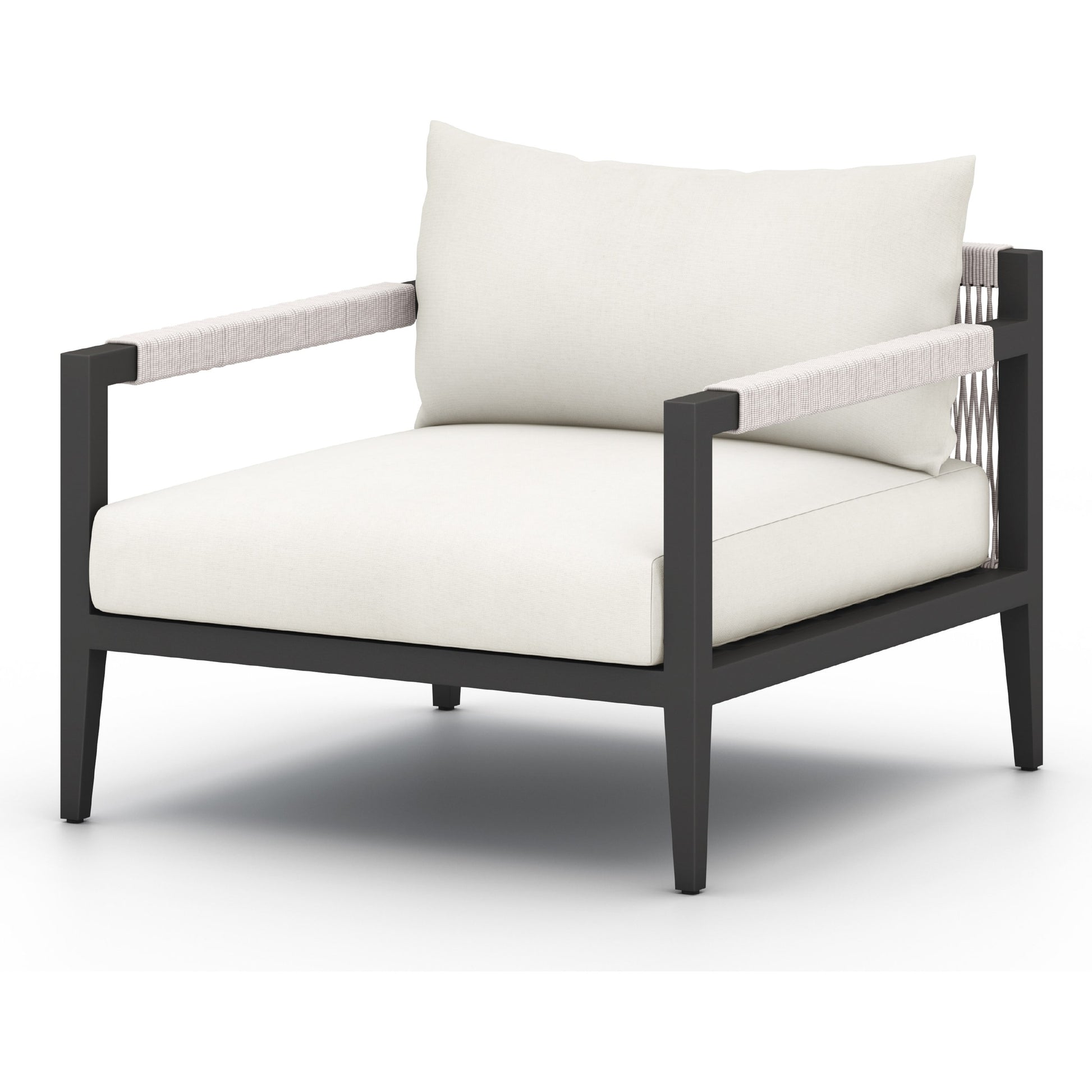Sherwood Outdoor Chair, Bronze by Four Hands in bronze. Made from 100% olefin, aluminum, 100% polypropylene in a modern style.