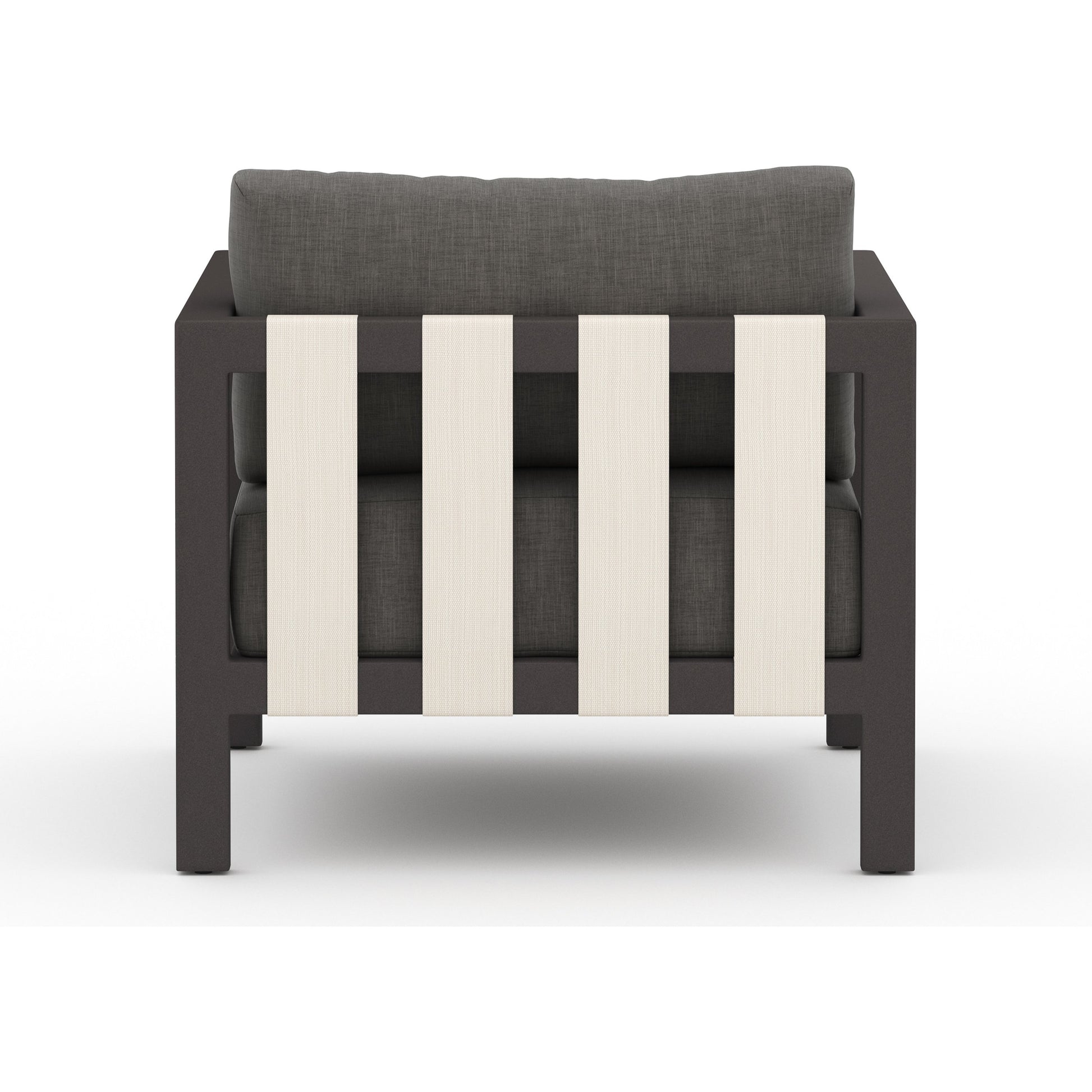 Sonoma Outdoor Chair by Four Hands. Made from 100% olefin, aluminum, 100% polypropylene in a coastal style.