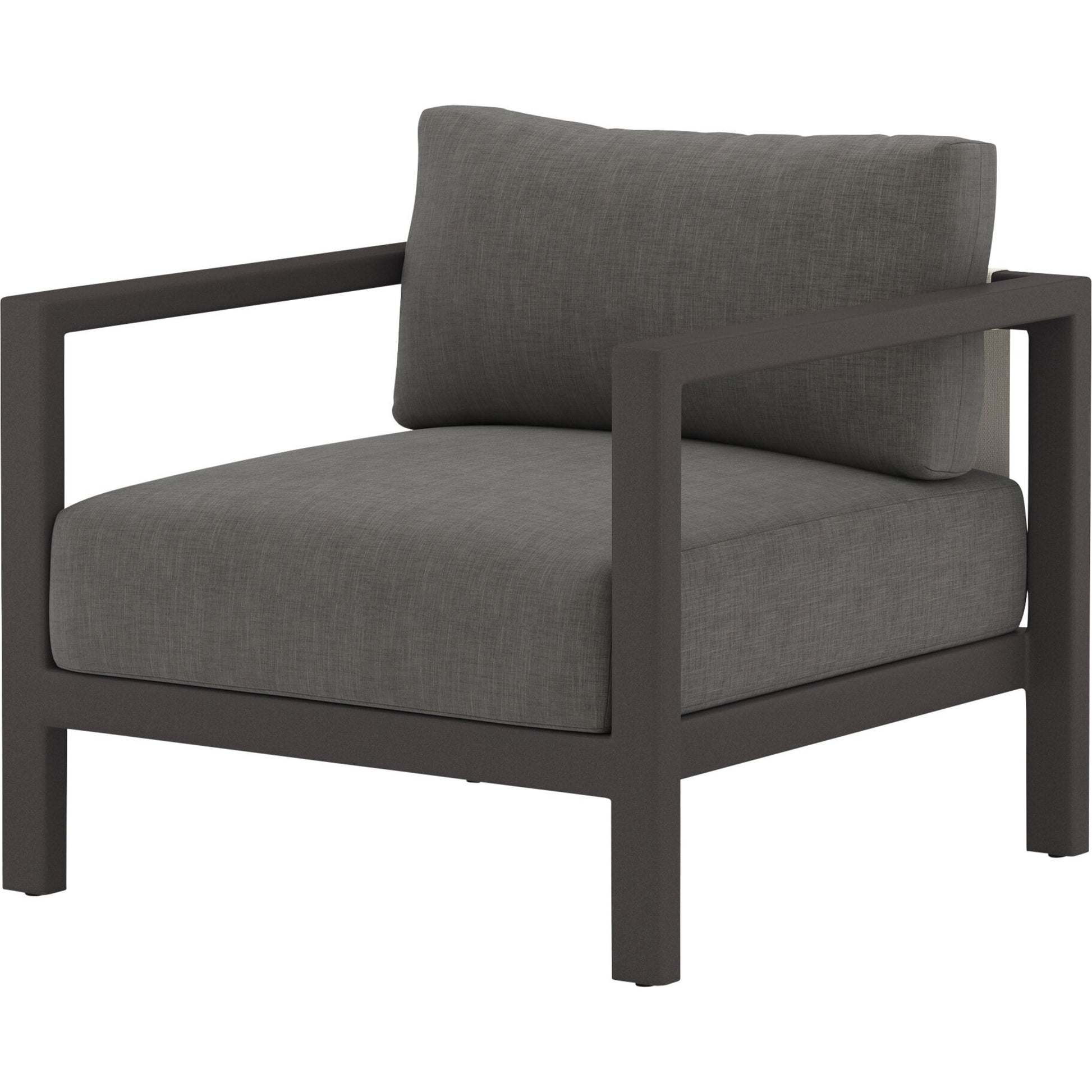 Sonoma Outdoor Chair by Four Hands. Made from 100% olefin, aluminum, 100% polypropylene in a coastal style.