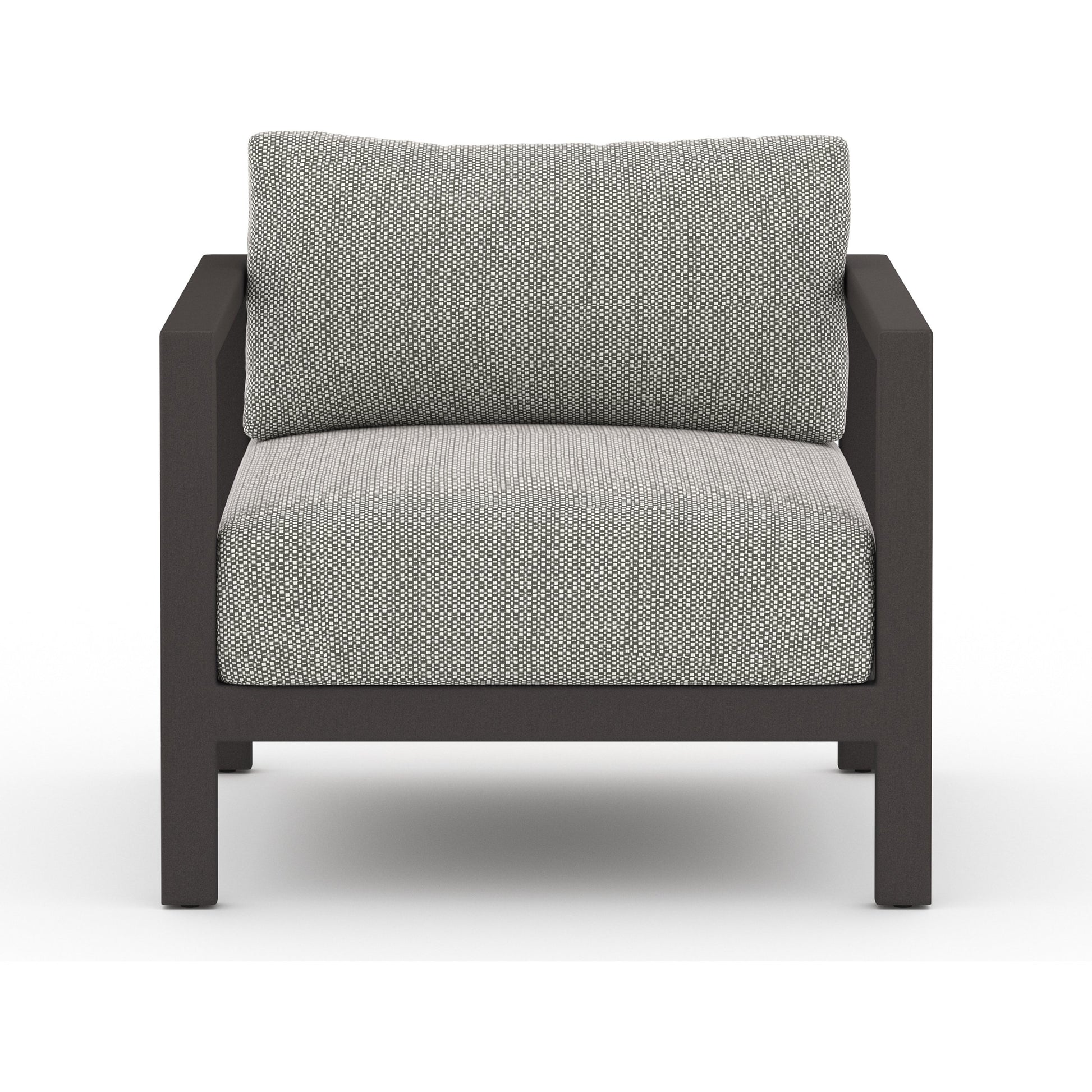 Sonoma Outdoor Chair by Four Hands. Made from 100% olefin, aluminum, 100% polypropylene in a coastal style.