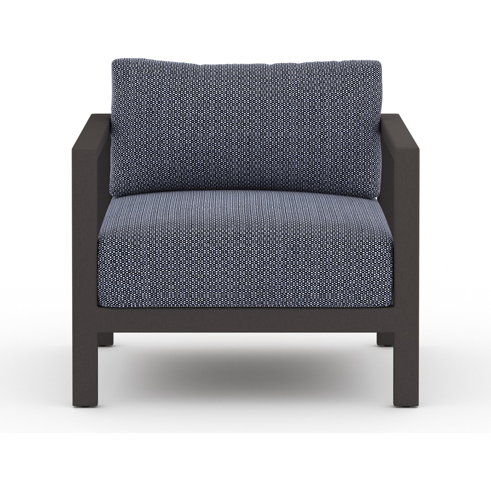 Sonoma Outdoor Chair by Four Hands. Made from 100% olefin, aluminum, 100% polypropylene in a coastal style.