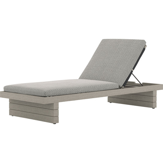 Leroy Outdoor Chaise by Four Hands. Made from 100% olefin, solid fsc®-certified teak, 100% polypropylene in a coastal style.