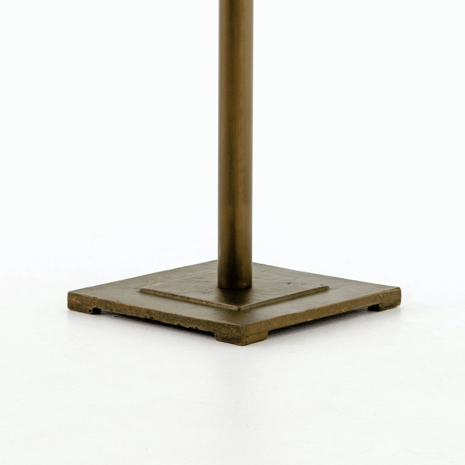 Fannin Bar Table by Four Hands in aged brass. Made from iron in a modern style.