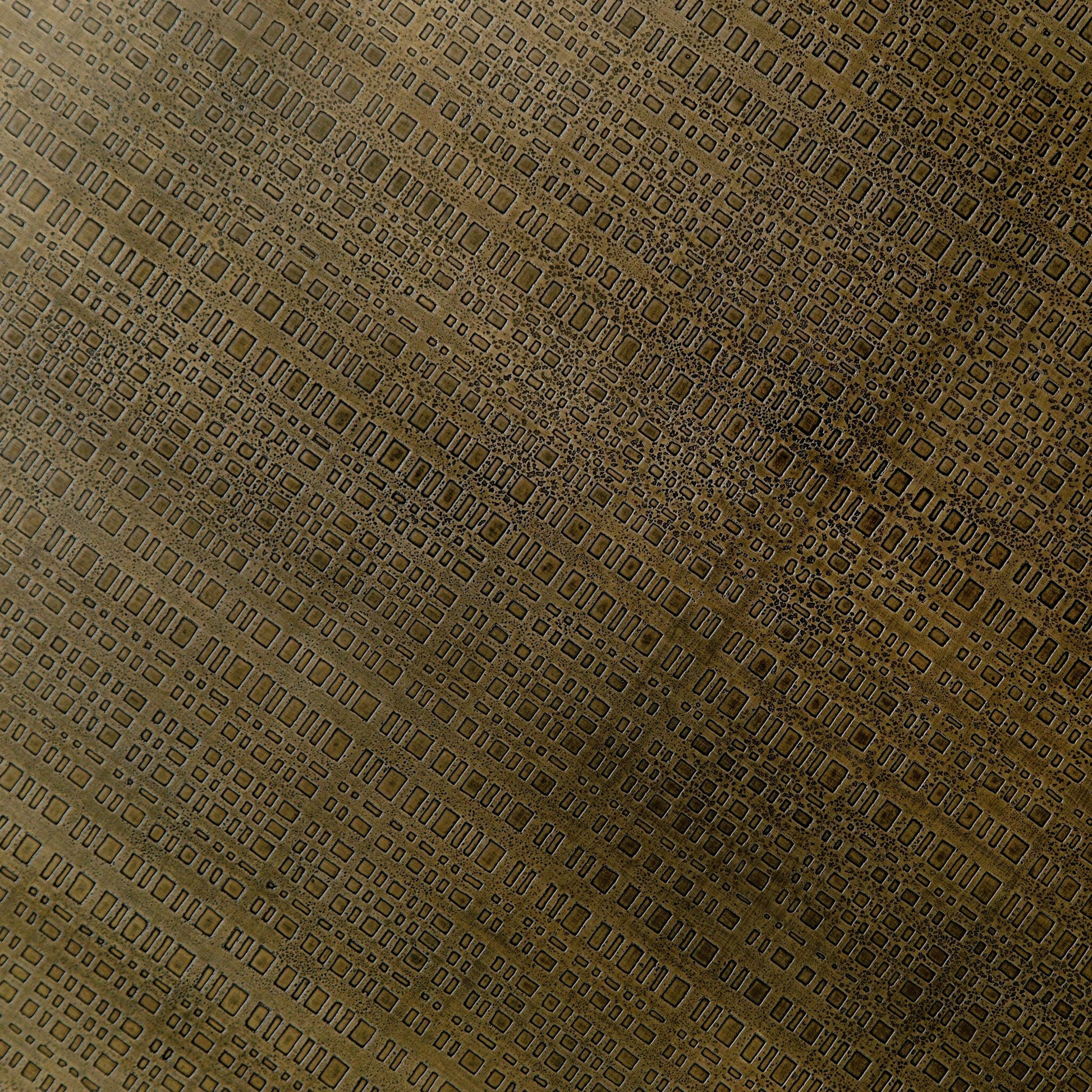 Fannin Bar Table by Four Hands in aged brass. Made from iron in a modern style.