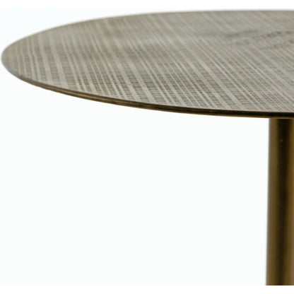 Fannin Bar Table by Four Hands in aged brass. Made from iron in a modern style.