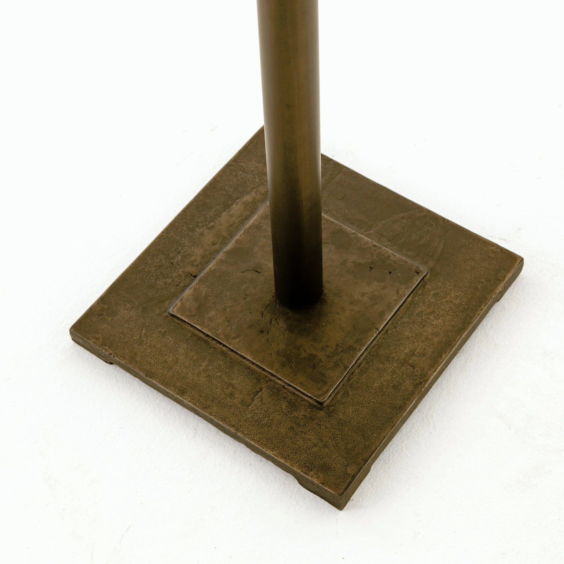 Fannin Bar Table by Four Hands in aged brass. Made from iron in a modern style.