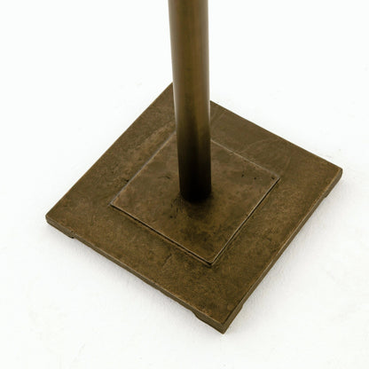 Fannin Bar Table by Four Hands in aged brass. Made from iron in a modern style.