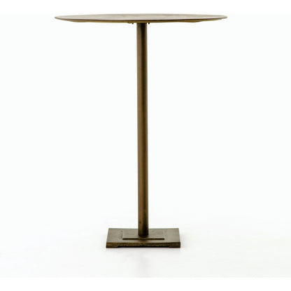 Fannin Bar Table by Four Hands in aged brass. Made from iron in a modern style.