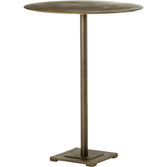 Fannin Bar Table by Four Hands in aged brass. Made from iron in a modern style.