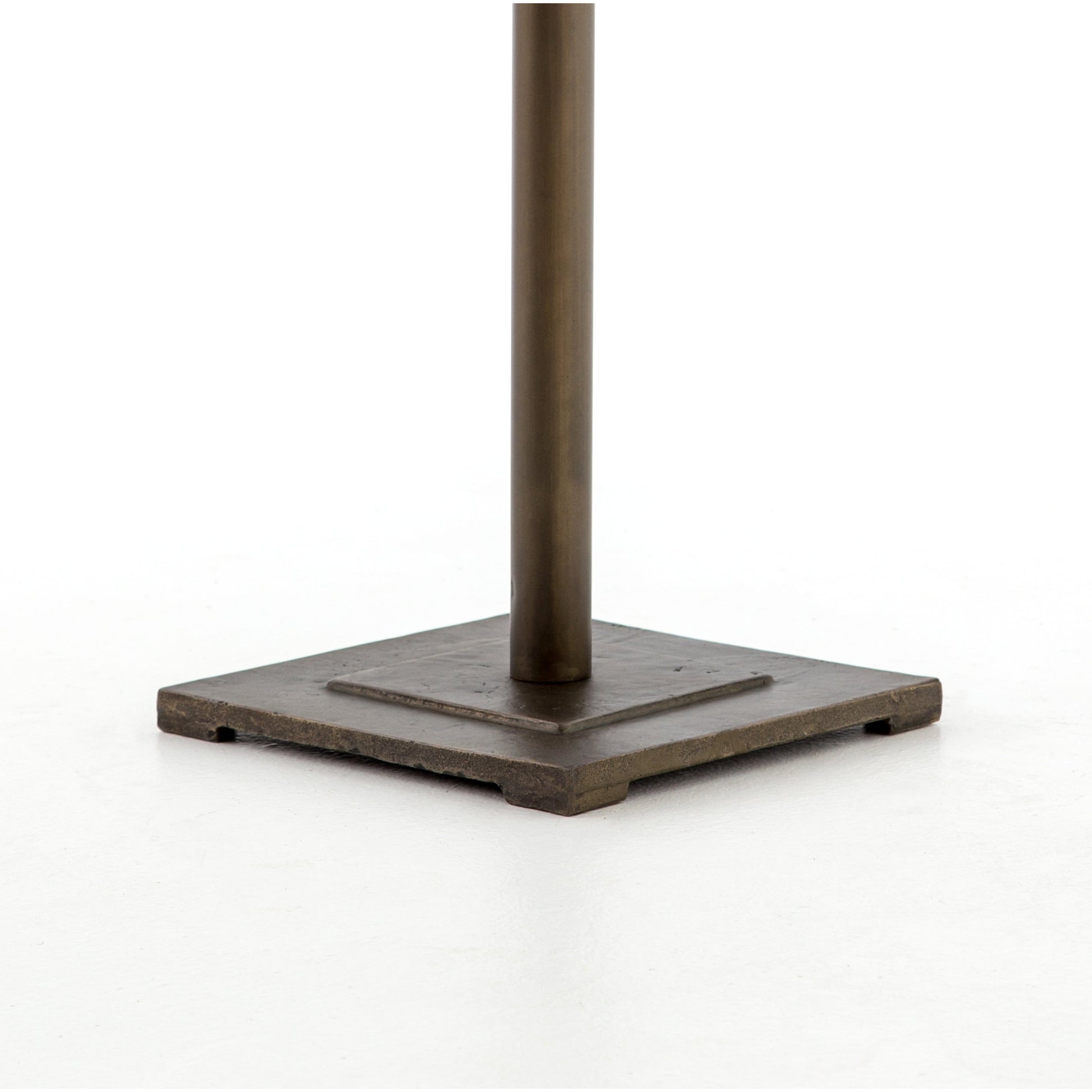 Fannin Bar Table by Four Hands in aged brass. Made from iron in a modern style.