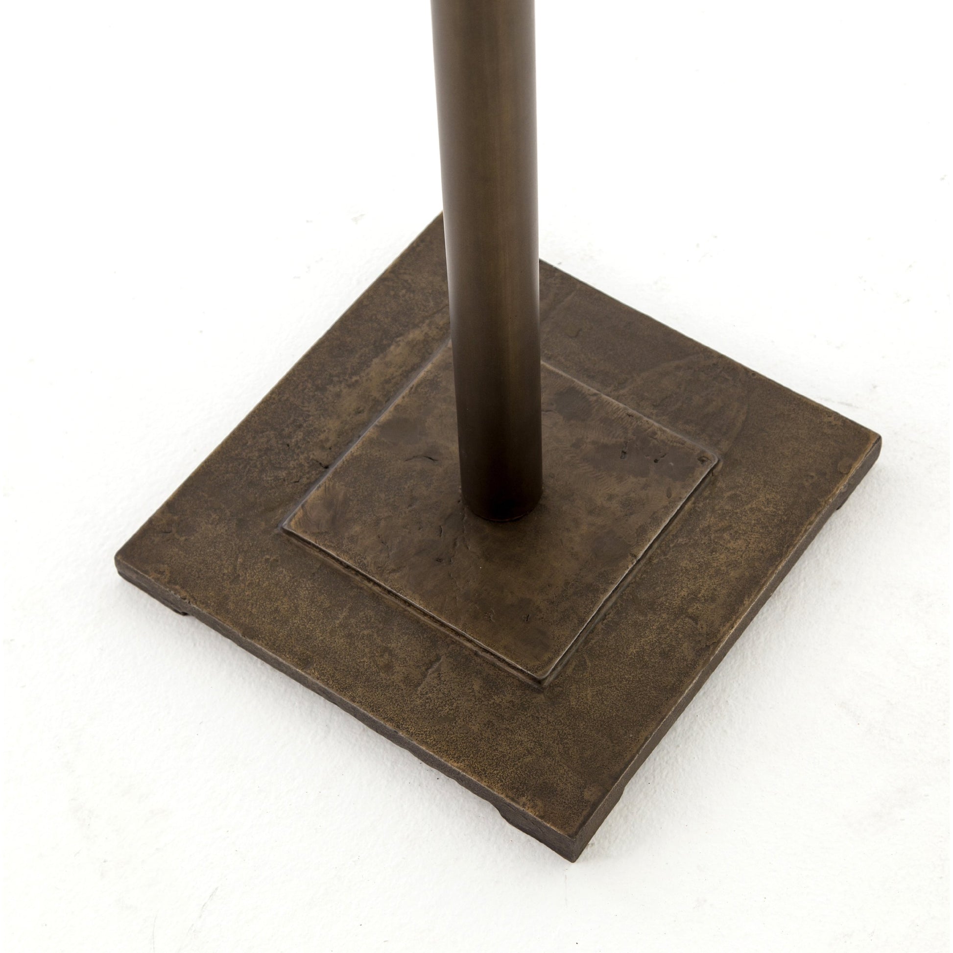 Fannin Bar Table by Four Hands in aged brass. Made from iron in a modern style.