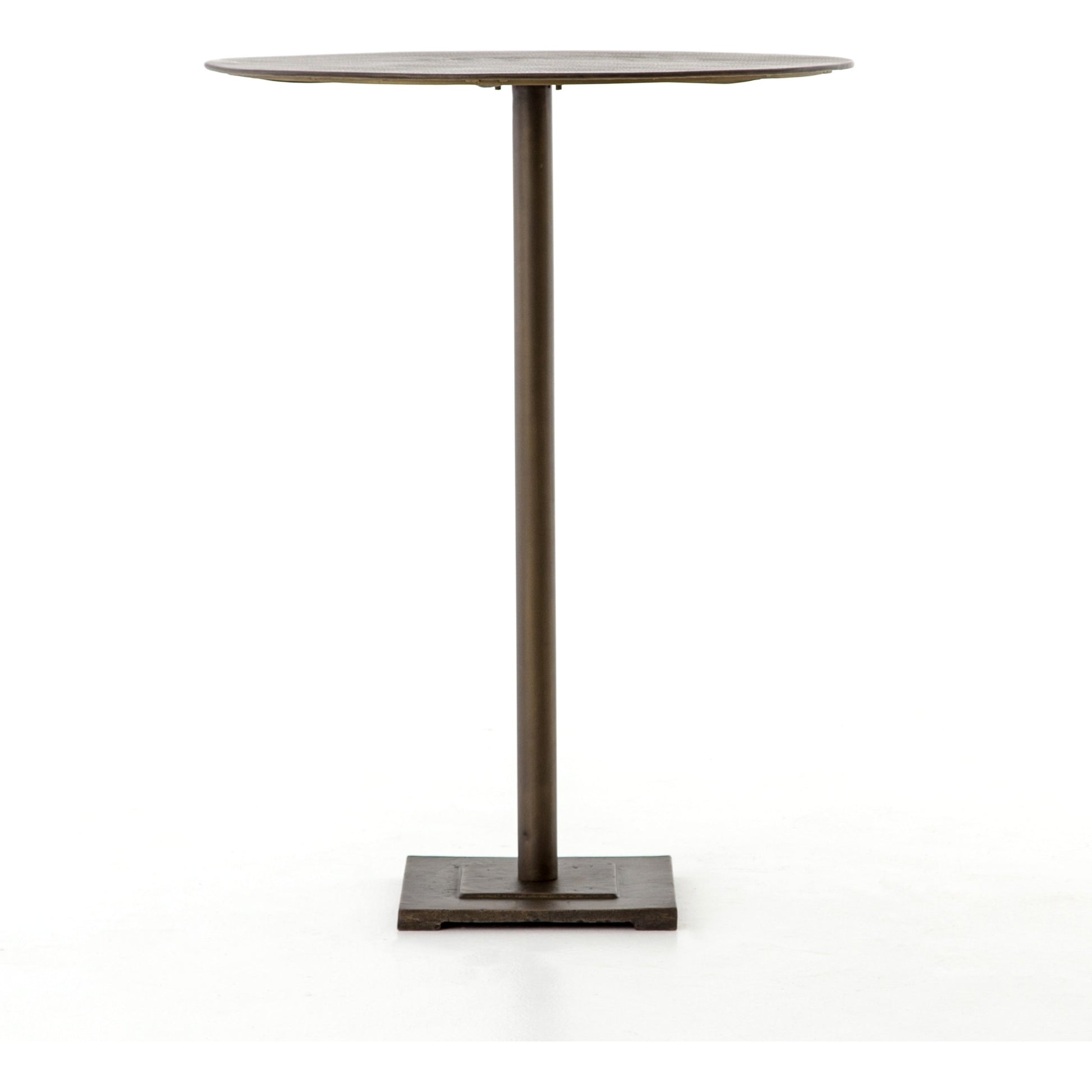 Fannin Bar Table by Four Hands in aged brass. Made from iron in a modern style.