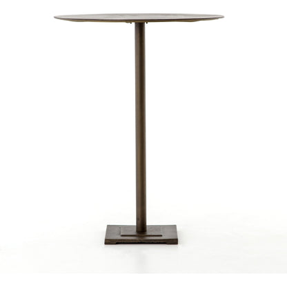Fannin Bar Table by Four Hands in aged brass. Made from iron in a modern style.