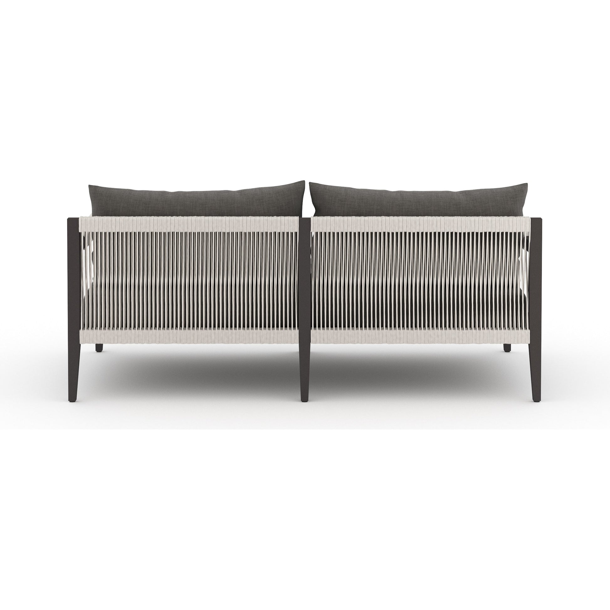 Sherwood Outdoor Sofa, Bronze by Four Hands. Made from 100% olefin, aluminum, 100% polypropylene in a modern style.