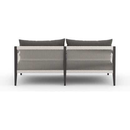 Sherwood Outdoor Sofa, Bronze by Four Hands. Made from 100% olefin, aluminum, 100% polypropylene in a modern style.
