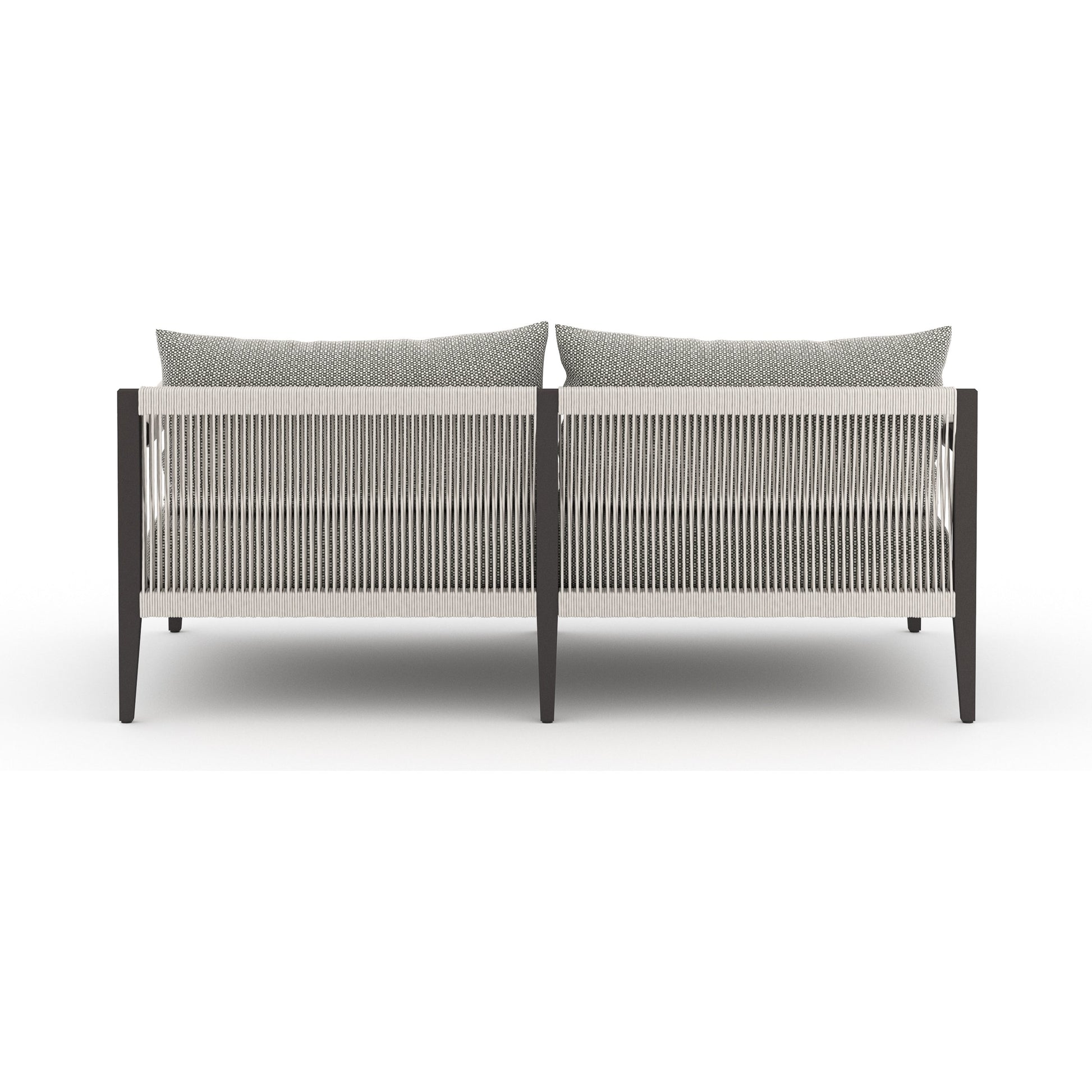 Sherwood Outdoor Sofa, Bronze by Four Hands. Made from 100% olefin, aluminum, 100% polypropylene in a modern style.