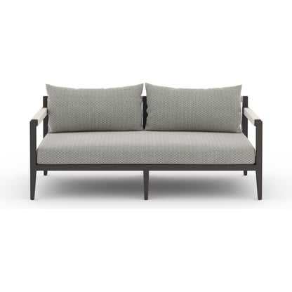 Sherwood Outdoor Sofa, Bronze by Four Hands. Made from 100% olefin, aluminum, 100% polypropylene in a modern style.