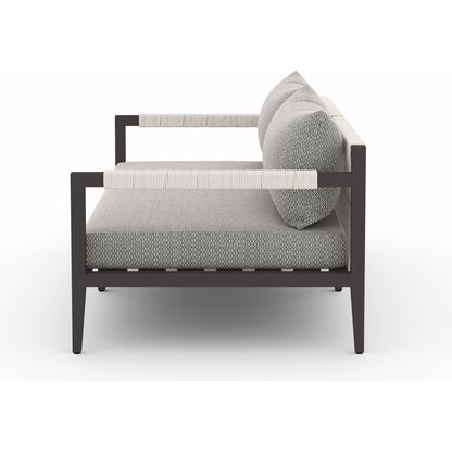 Sherwood Outdoor Sofa, Bronze by Four Hands. Made from 100% olefin, aluminum, 100% polypropylene in a modern style.