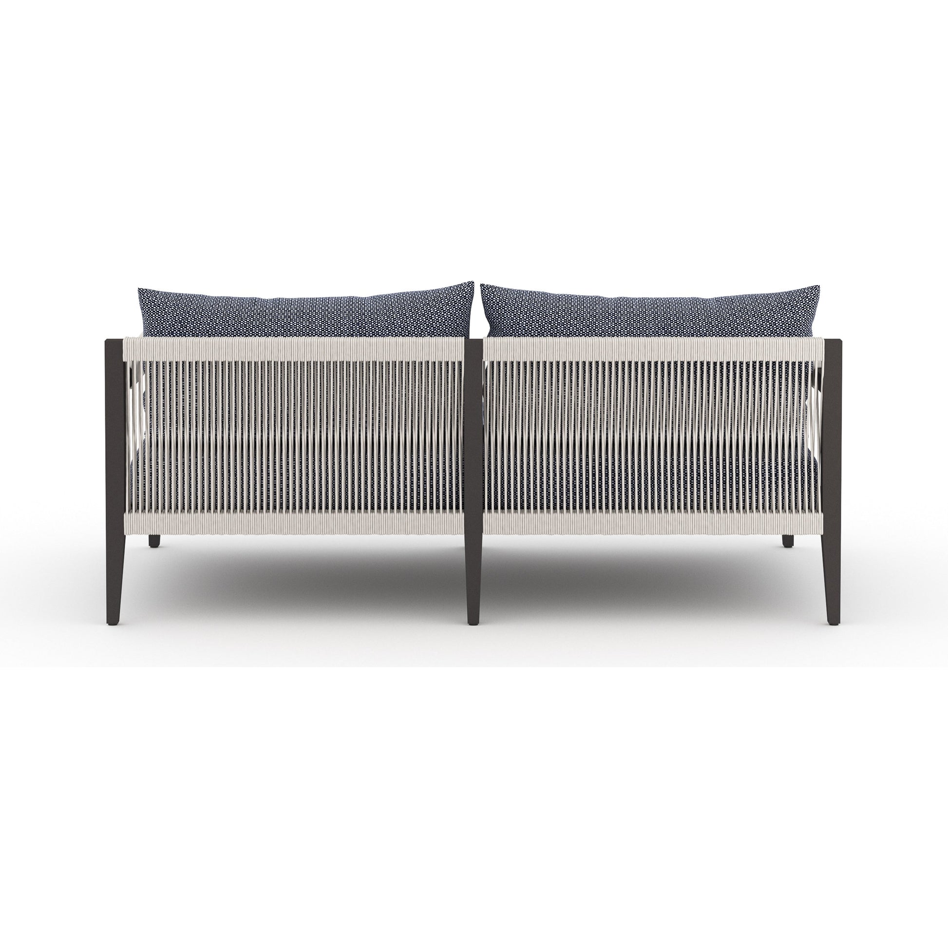 Sherwood Outdoor Sofa, Bronze by Four Hands. Made from 100% olefin, aluminum, 100% polypropylene in a modern style.