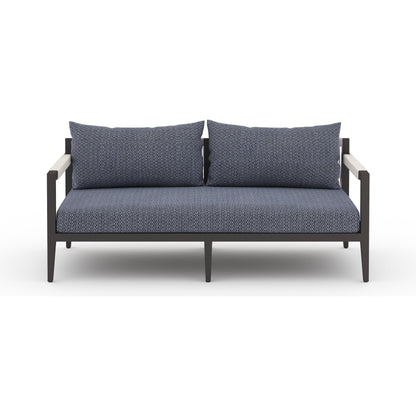 Sherwood Outdoor Sofa, Bronze by Four Hands. Made from 100% olefin, aluminum, 100% polypropylene in a modern style.