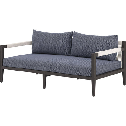 Sherwood Outdoor Sofa, Bronze by Four Hands. Made from 100% olefin, aluminum, 100% polypropylene in a modern style.