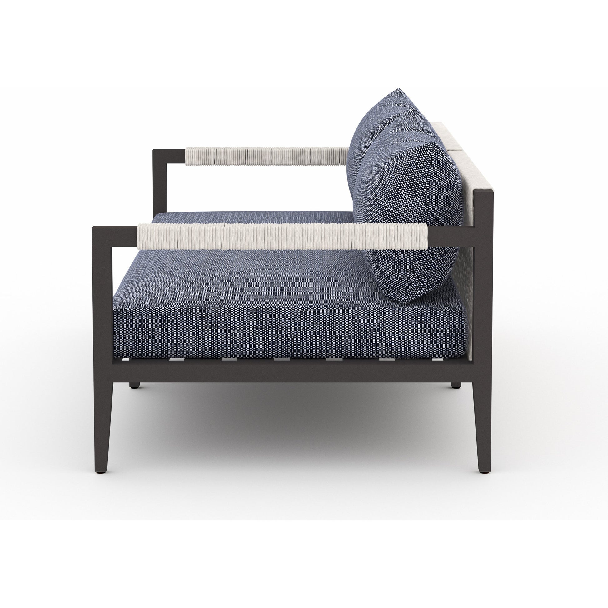 Sherwood Outdoor Sofa, Bronze by Four Hands. Made from 100% olefin, aluminum, 100% polypropylene in a modern style.
