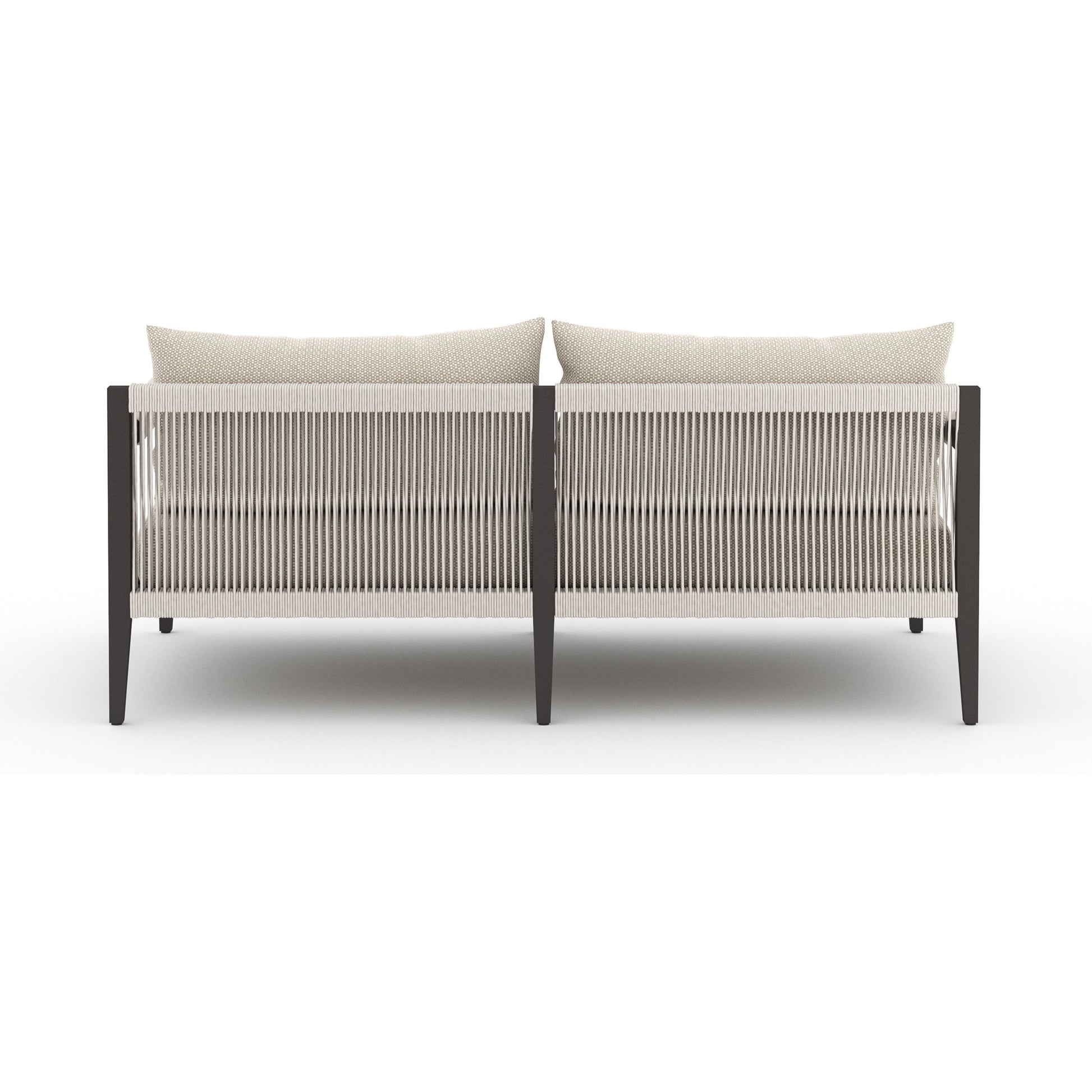 Sherwood Outdoor Sofa, Bronze by Four Hands. Made from 100% olefin, aluminum, 100% polypropylene in a modern style.